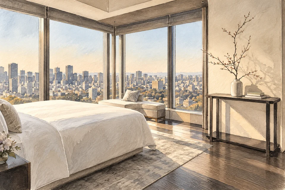 东京大手町四季酒店(Four Seasons Hotel Tokyo at Otemachi) — AI 建筑示意图・非酒店实拍