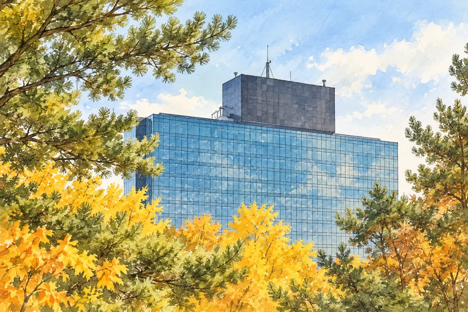 首尔君悦酒店(Grand Hyatt Seoul) — AI 建筑示意图・非酒店实拍