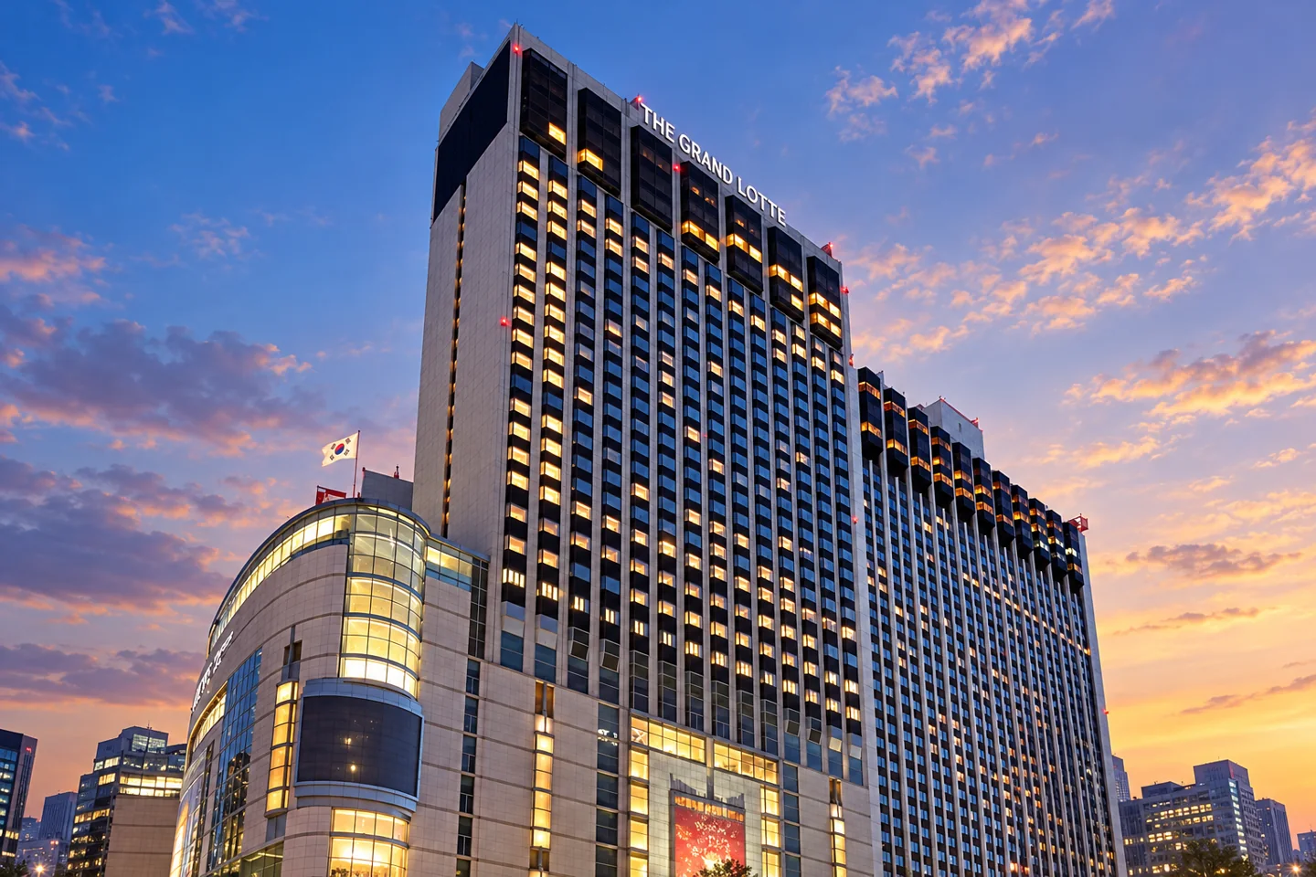 The GRAND LOTTE SEOUL — AI style illustration · not this hotel’s actual interior