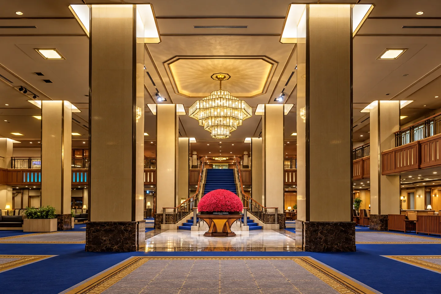 Imperial Hotel, Tokyo — AI style illustration · not this hotel’s actual interior