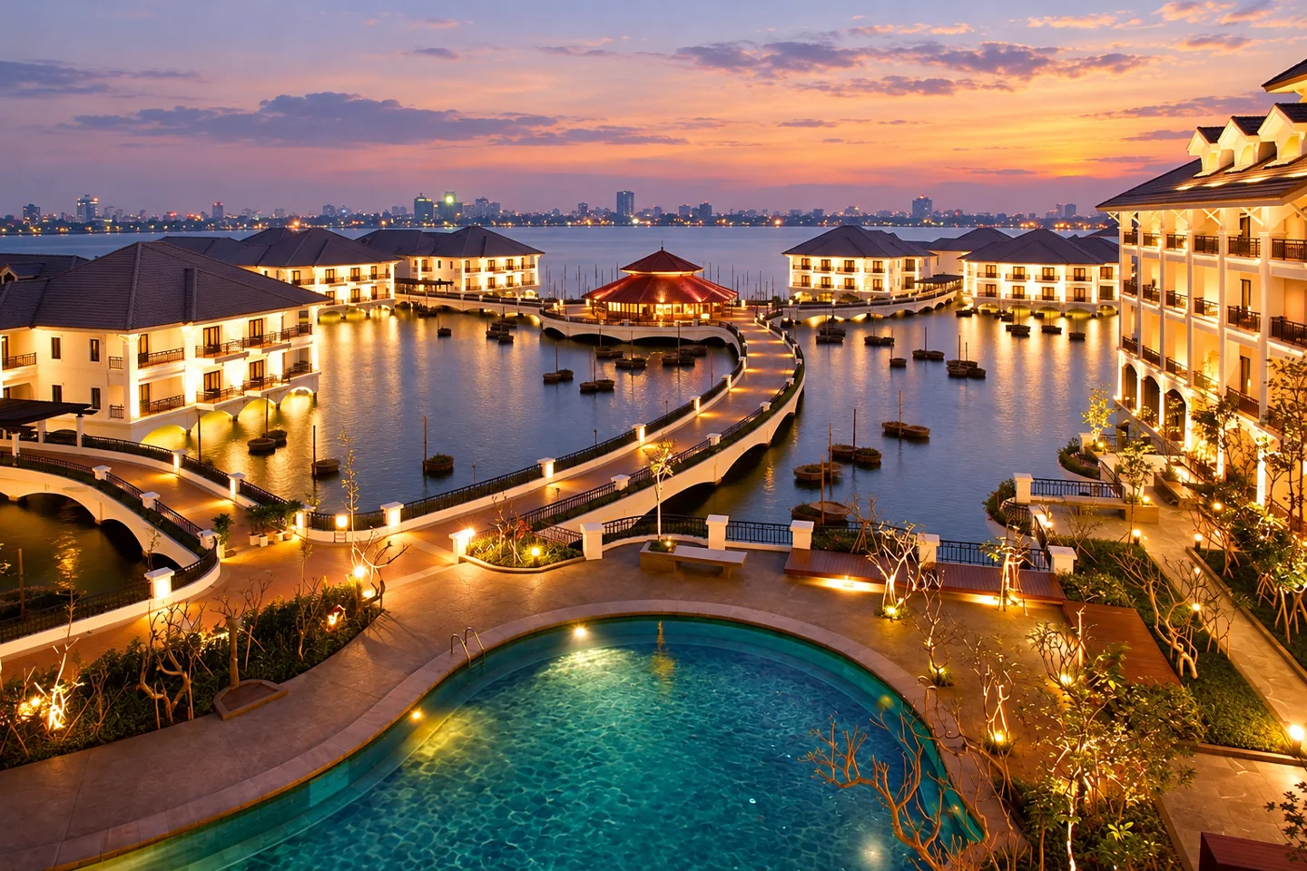 InterContinental Hanoi Westlake by IHG — AI style illustration · not this hotel’s actual interior