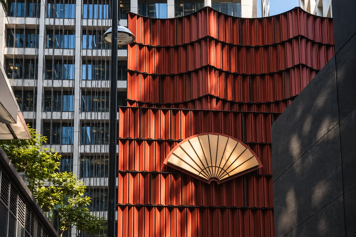 Mandarin Oriental The Landmark, Hong Kong — AI style illustration · not this hotel’s actual interior