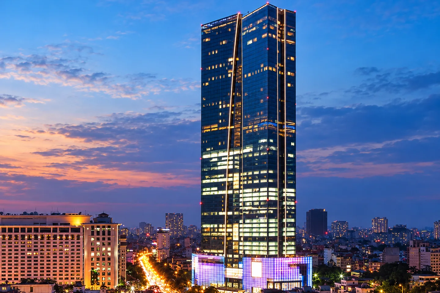 Lotte Hotel Hanoi — AI style illustration · not this hotel’s actual interior