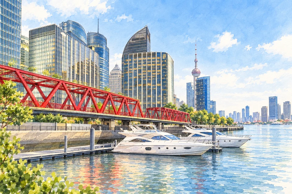 上海浦东文华东方酒店 — AI 建筑示意图・非酒店实拍