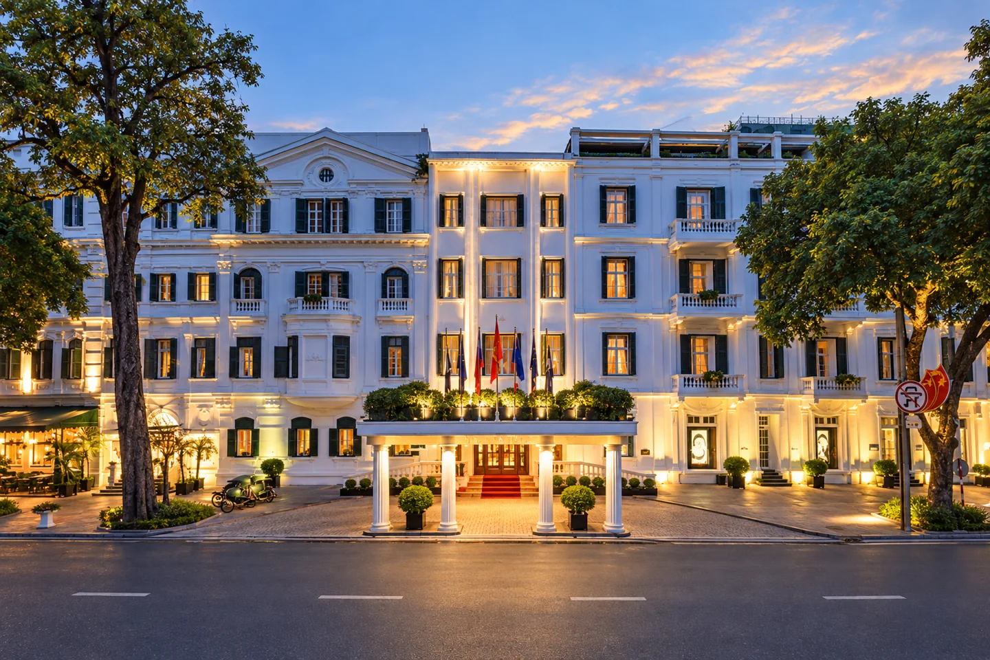 Sofitel Legend Metropole Hanoi — AI style illustration · not this hotel’s actual interior