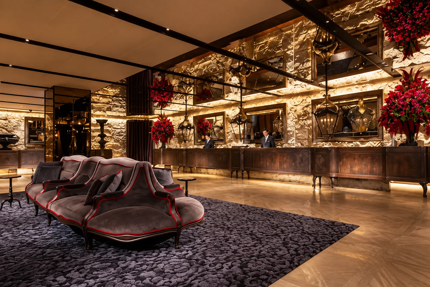 Palais de Chine Hotel — AI style illustration · not this hotel’s actual interior