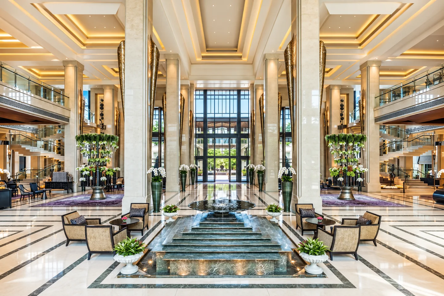 Siam Kempinski Hotel Bangkok — AI style illustration · not this hotel’s actual interior