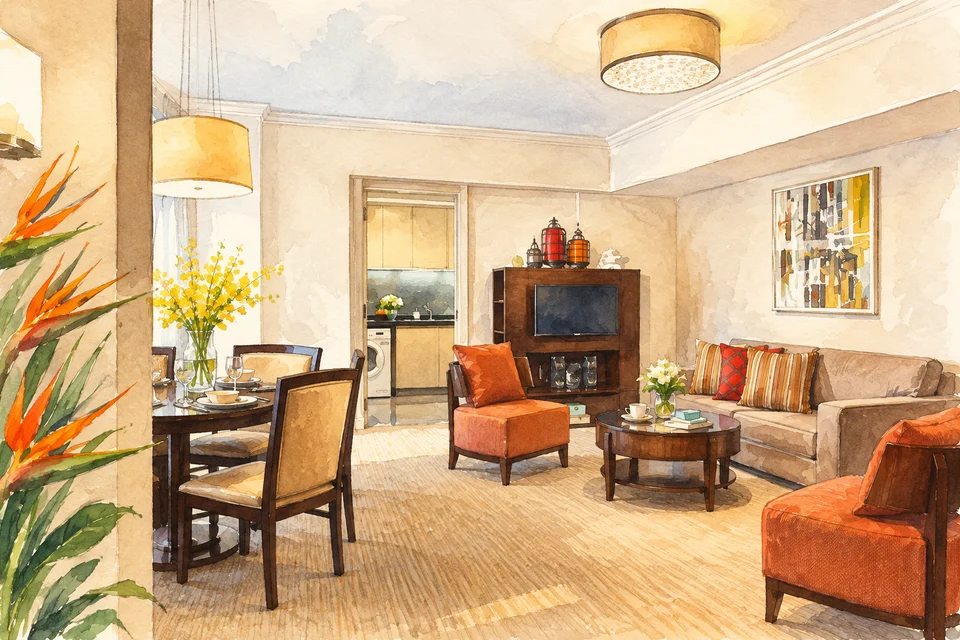 河内盛捷格兰德酒店(Somerset Grand Hanoi) — AI 建筑示意图・非酒店实拍