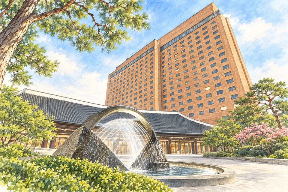 首尔新罗酒店(The Shilla Seoul) — AI 建筑示意图・非酒店实拍