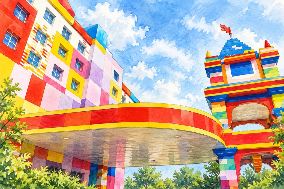 上海乐高乐园酒店 — AI 建筑示意图・非酒店实拍