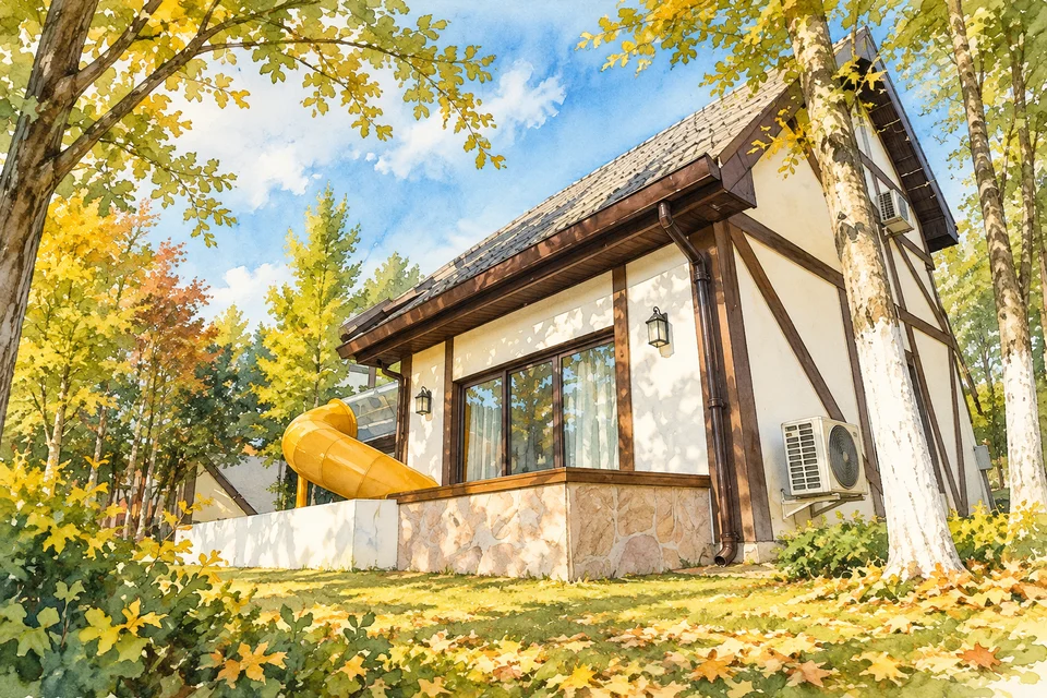上海太阳岛度假酒店 — AI 建筑示意图・非酒店实拍