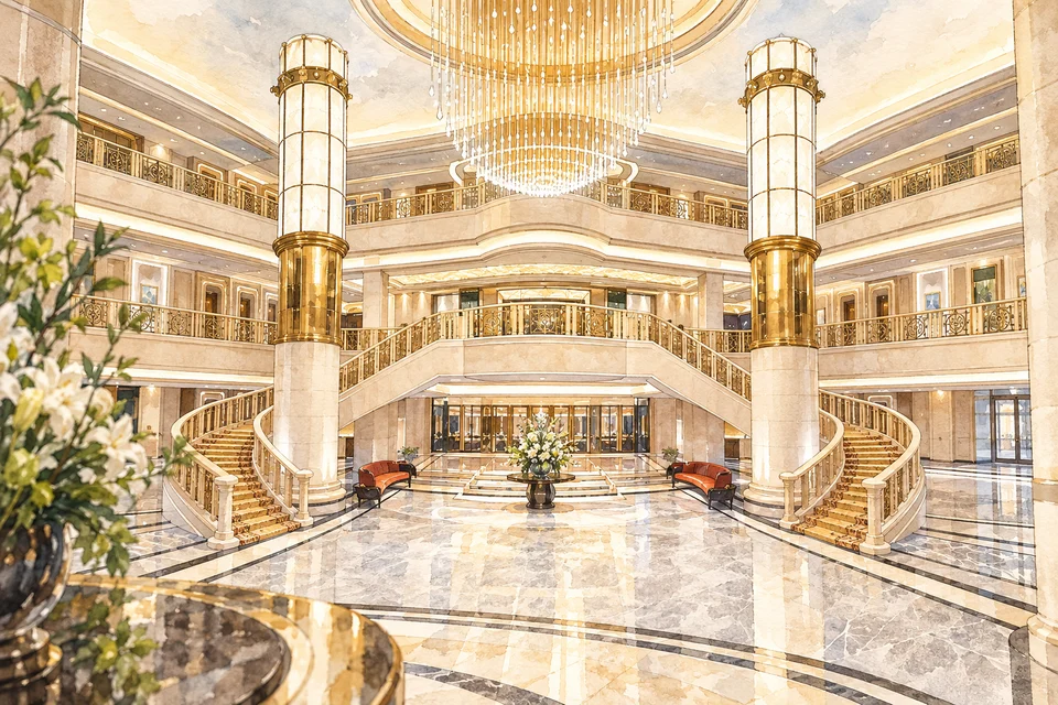 台北美福大饭店 — AI 建筑示意图・非酒店实拍