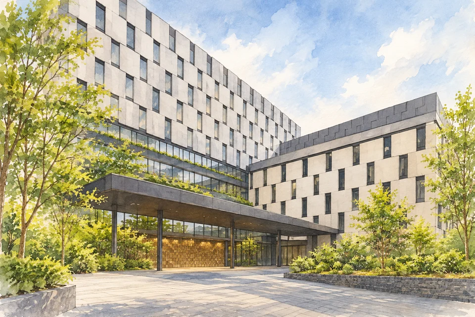 东京湾潮见王子大饭店(Tokyo Bay Shiomi Prince Hotel) — AI 建筑示意图・非酒店实拍