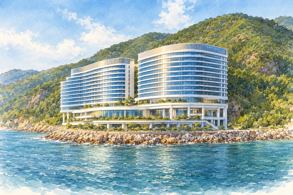 香港富丽敦海洋公园酒店 — AI 建筑示意图・非酒店实拍