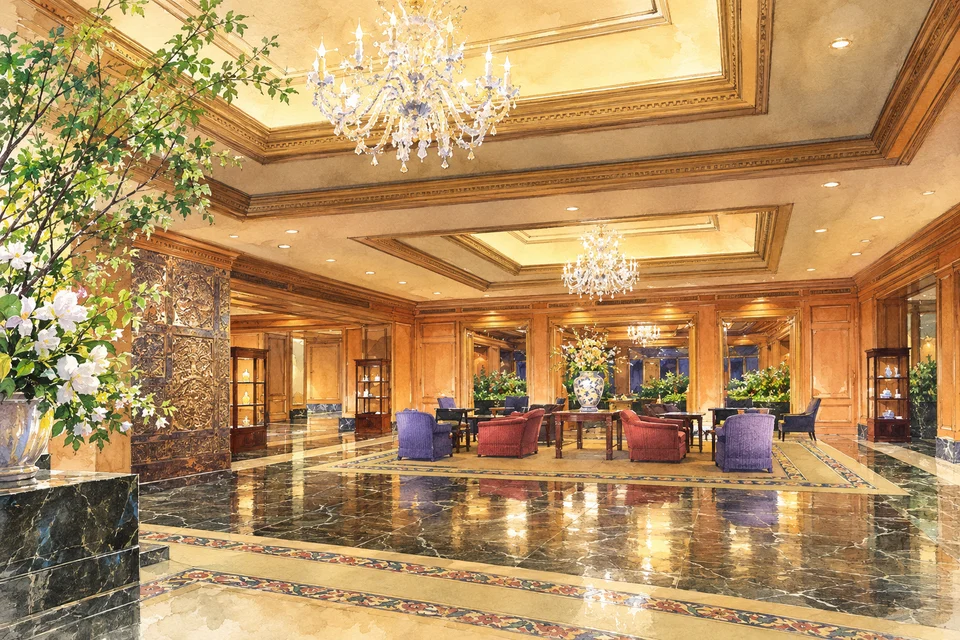东京椿山庄大酒店(Hotel Chinzanso Tokyo) — AI 建筑示意图・非酒店实拍