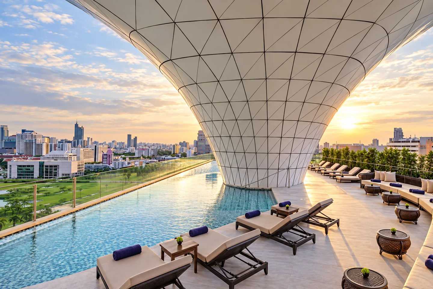 Waldorf Astoria Bangkok — AI style illustration · not this hotel’s actual interior