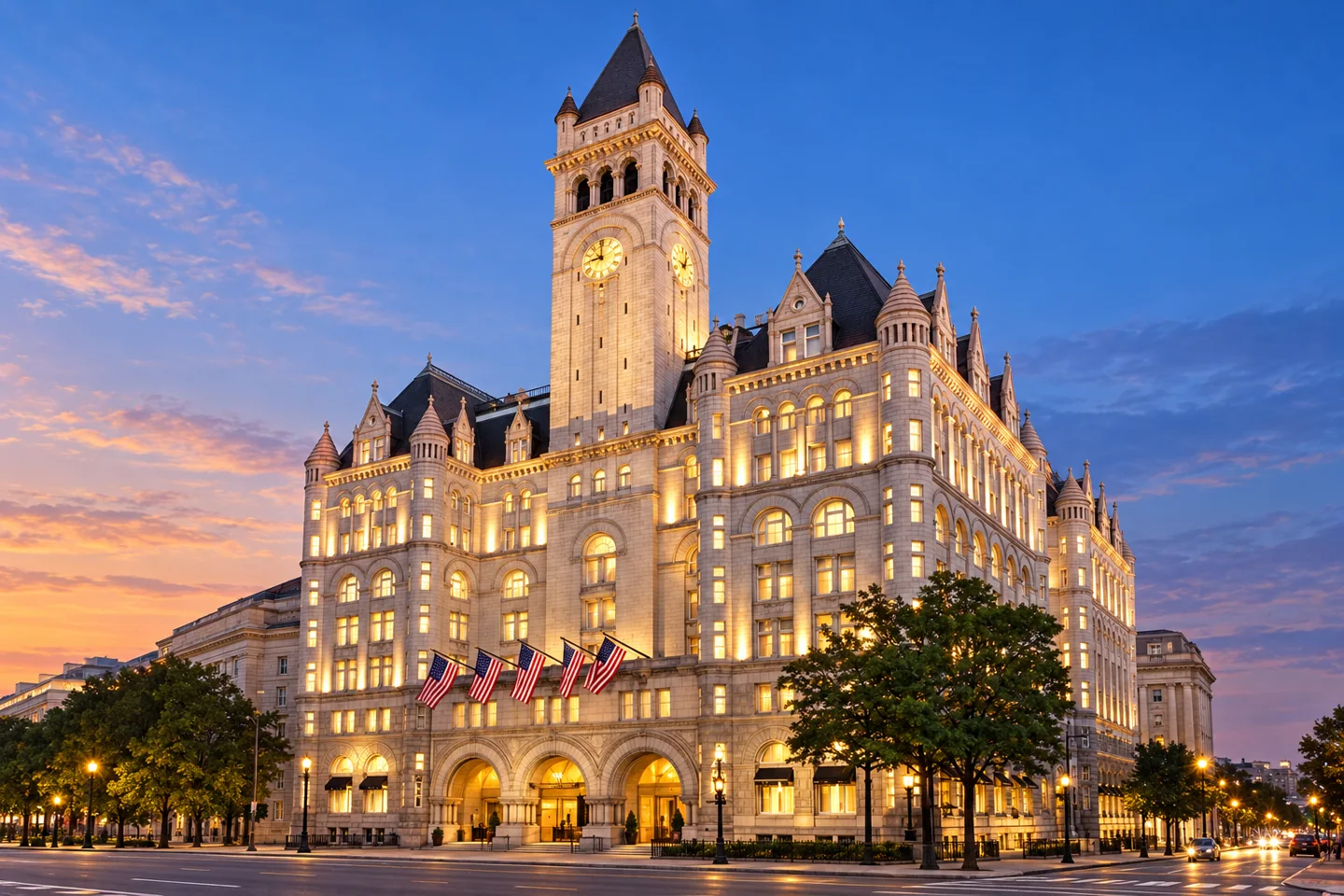 Waldorf Astoria Washington DC — AI style illustration · not this hotel’s actual interior